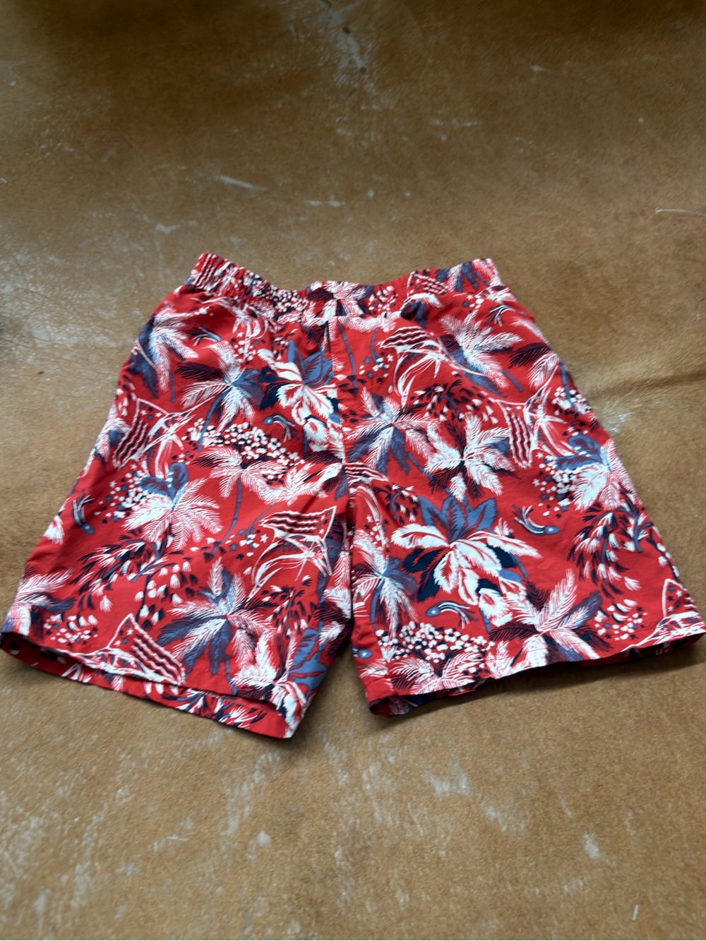 Columbia Red Tropical Print Kids' Shorts - Picture 4 of 4